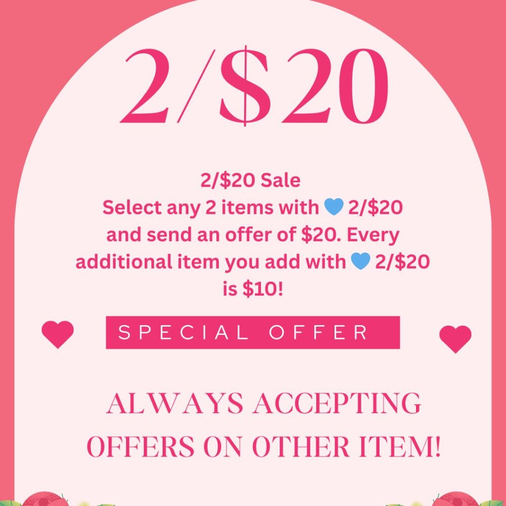 2/$20 Sale